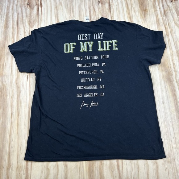 Tour Champ Other - George Strait 2025 Stadium Tour Best Day Of My Life Unisex XL Black T Shirt